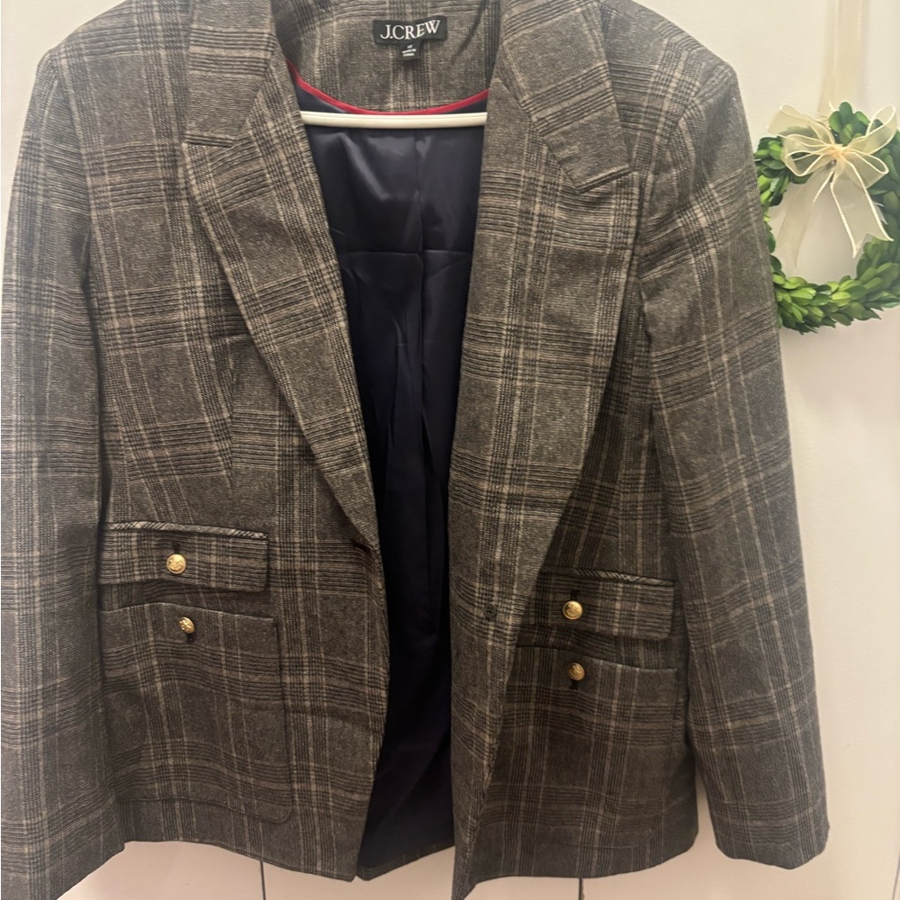 J. Crew Vivienne Plaid Blazer